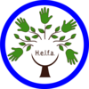 The Helfa logo technology - blue circle - PNG 